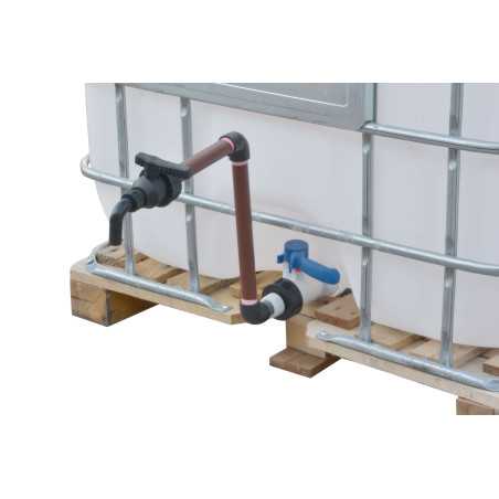 Kit robinet surélevé pour cuve IBC S60x6 - tubes rigides