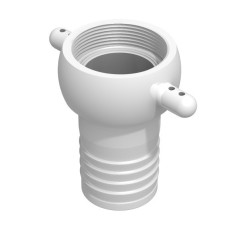 Raccord cranté femelle 1''1/2 BSP - male cannelé droit 38mm