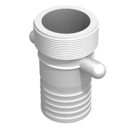 Raccord cranté femelle 1''1/2 BSP - male cannelé droit 38mm