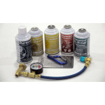 Packs cans with hose and fittings