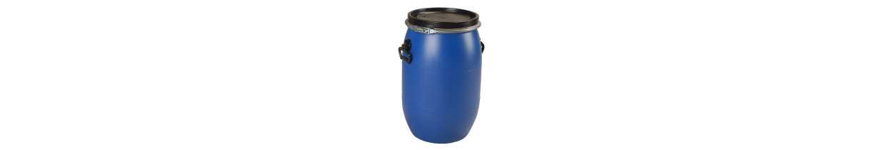 Food-grade plastic drum, full open head - 30 to 220 L