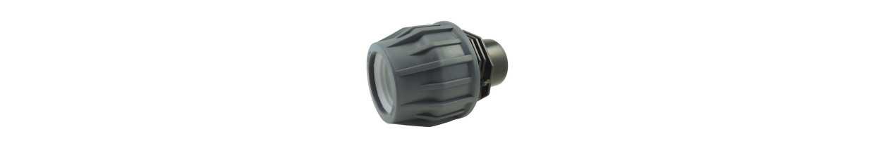 Racores de compresión para piscina, estanqueidad PVC