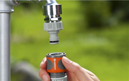 Connecteur raccord aquastop auto Gardena pour tuyau arrosage