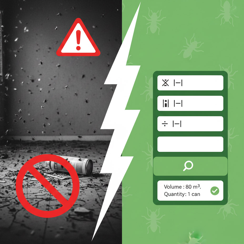 Calculateur Insecticide : Combien de flacons pour les m3 de votre pièce ?