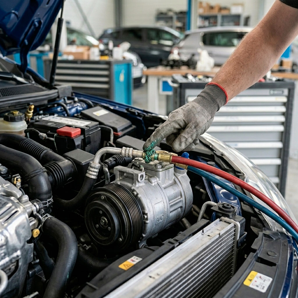 El aire acondicionado del coche ya no enfría: diagnóstico completo antes de recargar