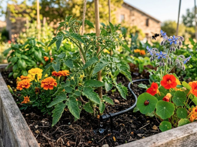 Fleurs comestibles et auxiliaires au potager : Guide 2026
